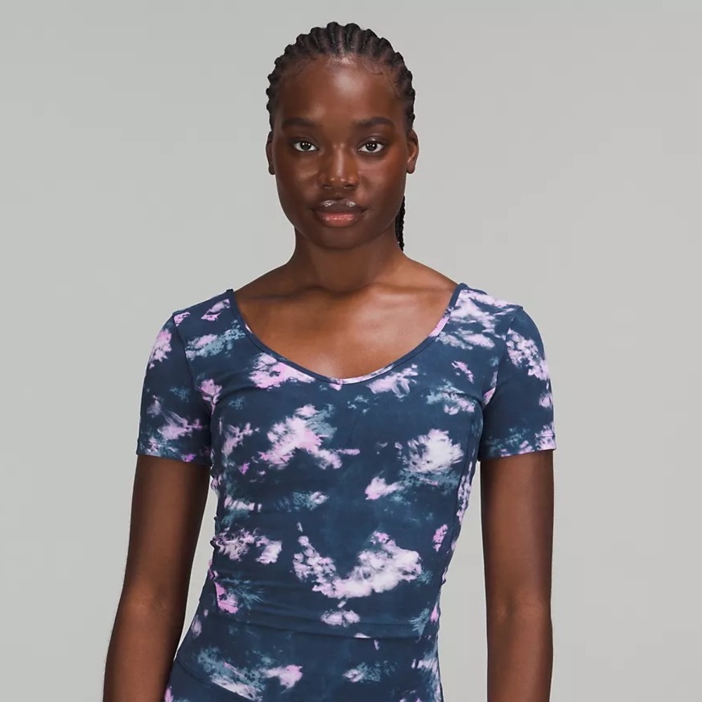 Lululemon Align T-Shirt Circulate Tie Dye Mineral Blue Multi